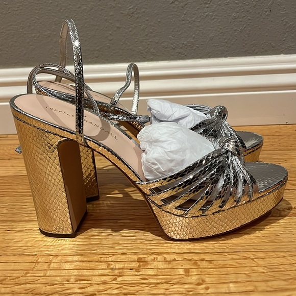 LOEFFLER RANDALL 
Rivka 115mm Leather Knot Platform Sandals - Picture 7 of 16